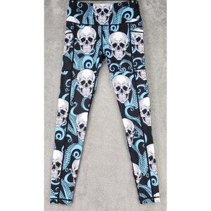 CVG Constantly Varied Gear Leggings Womens XSmall Skull Print Squats Approved
